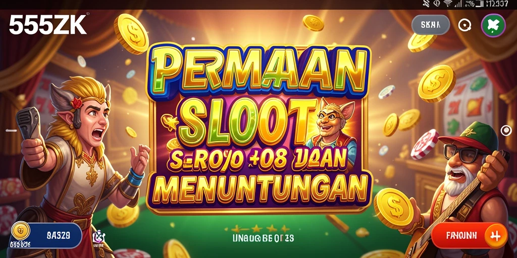 Screenshot gameplay 555ZK menunjukkan keseruan putaran Slot.