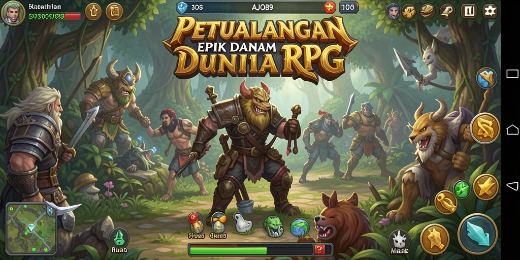 Tampilan gameplay AJO89 dengan karakter dan pertarungan yang dinamis.