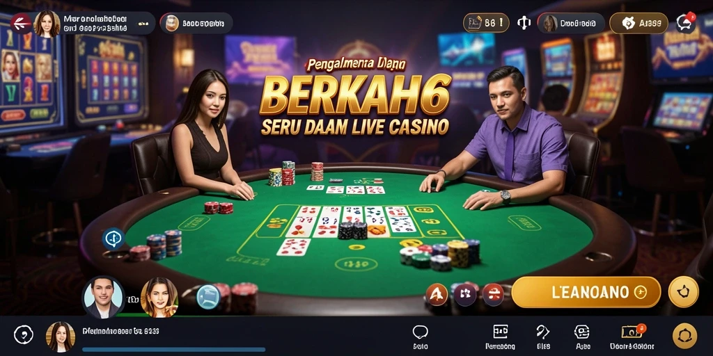 Tampilan gameplay Live Casino yang mengesankan dan interaktif.