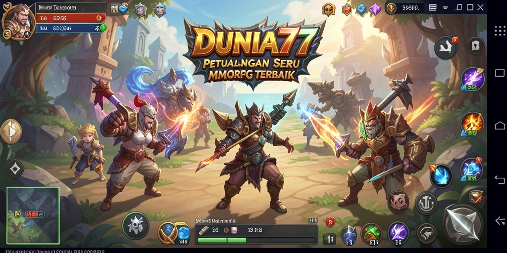 Tangkapan layar gameplay DUNIA77 menunjukkan aksi seru dalam dunia MMORPG.