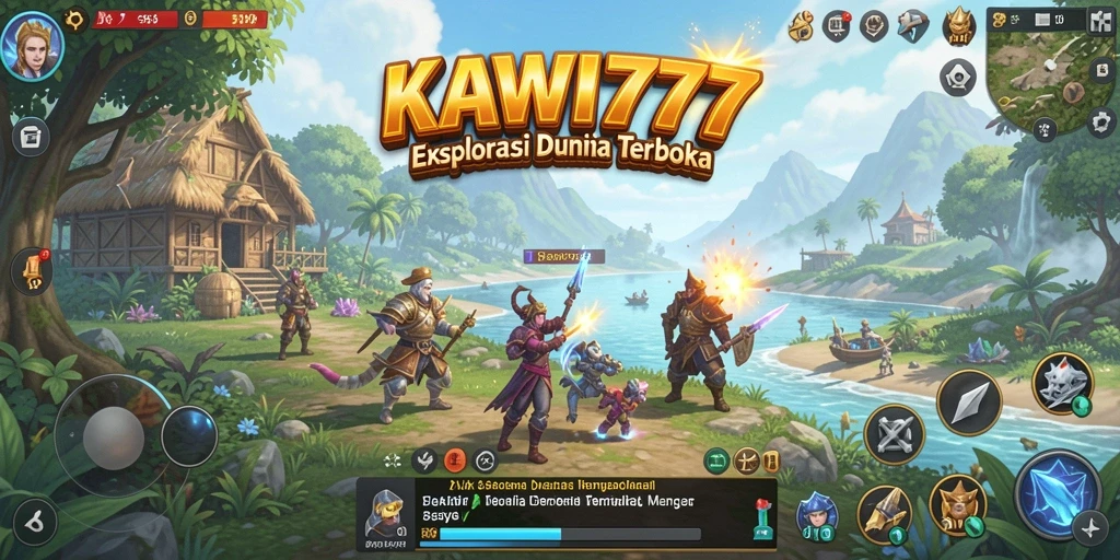 Tampilan gameplay Open World yang mengagumkan dalam KAWI777.
