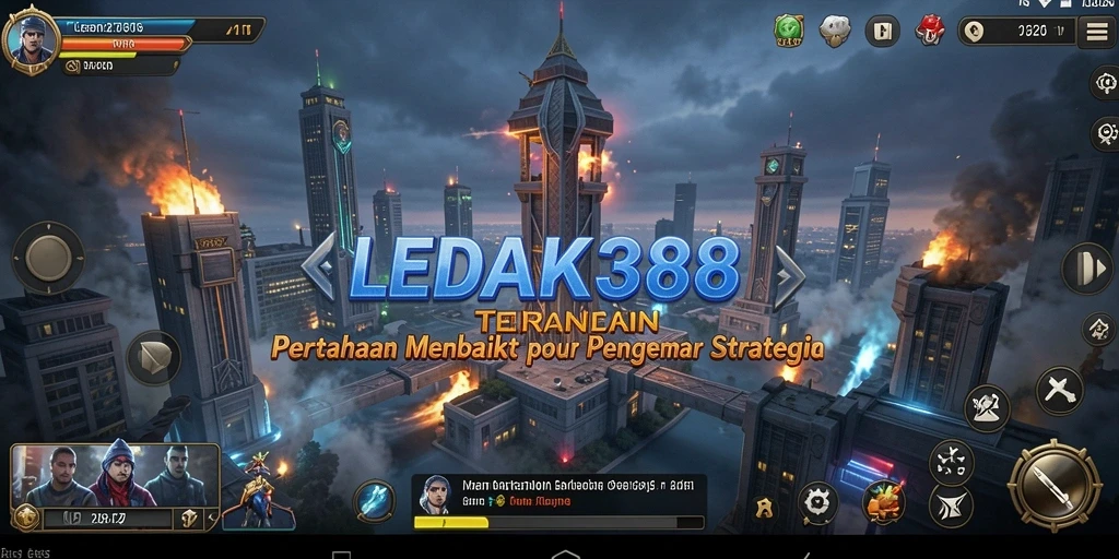 Screenshot LEDAK388 menampilkan aksi seru dalam pertahanan menara.