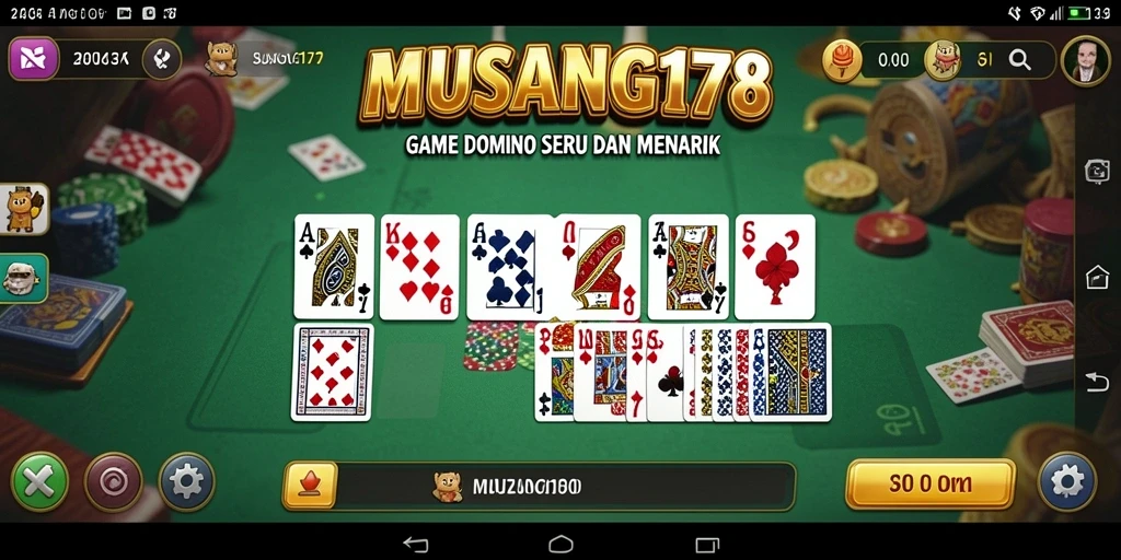 Tampilan gameplay seru dari MUSANG178 saat bermain Domino.