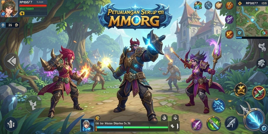 Screenshot dari gameplay menakjubkan di RP6677 MMORPG.