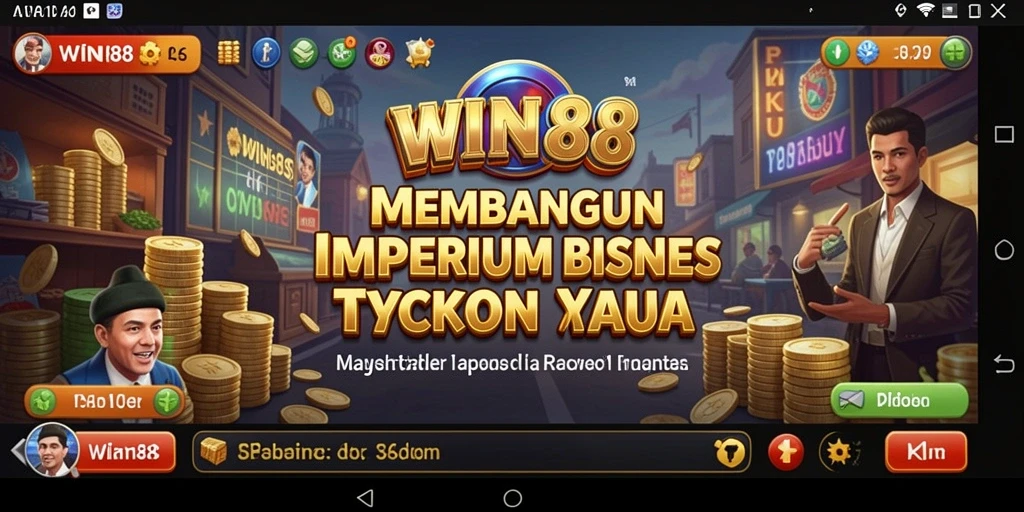 Tampilan gameplay WIN88 yang menarik dan interaktif dalam membangun bisnis Tycoon.