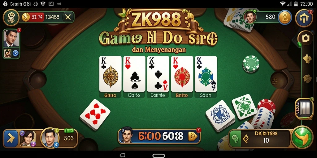Gameplay menarik dari ZK988 yang menampilkan keseruan permainan Domino.