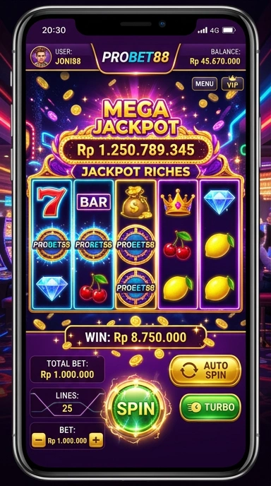 Tampilan antarmuka aplikasi probet88 yang ramah pengguna.
